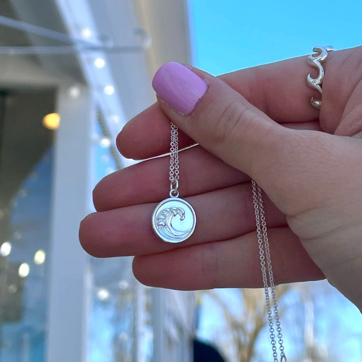 Wave Necklace – Sterling Silver Coastal Jewelry – Capeology Wave Necklace – Sterling Silver Coastal Jewelry – Capeology