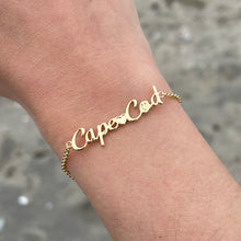 Load image into Gallery viewer, Dainty Cape Cod Script Bracelet - Capeology