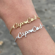Load image into Gallery viewer, Dainty Cape Cod Script Bracelet - Capeology