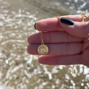 Wave Coin Necklace - Capeology